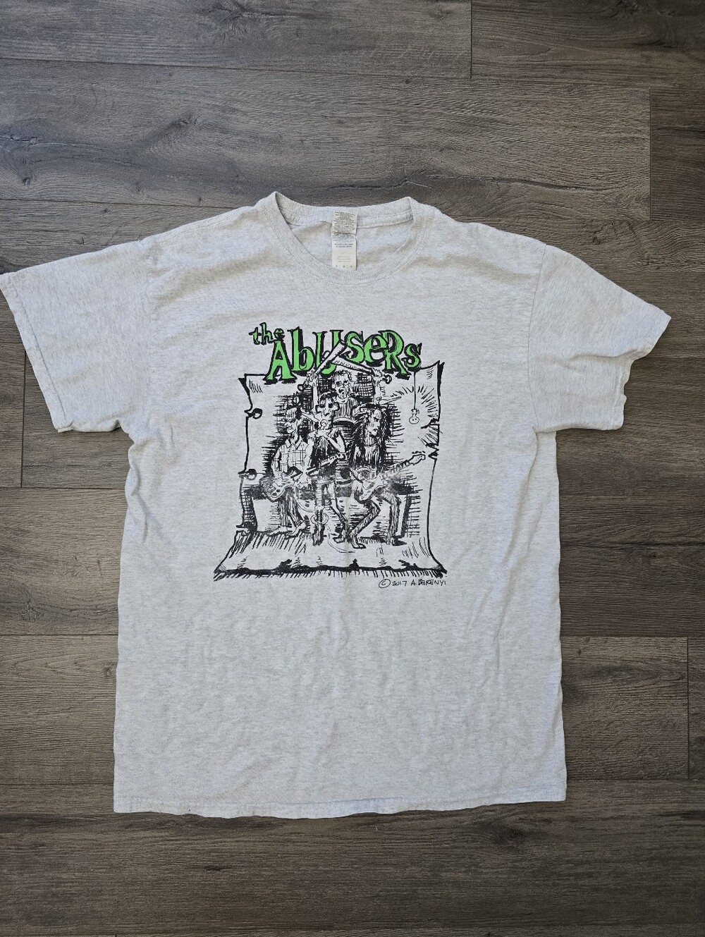 Graphic Band Tee The Abusers Size Medium Festival Streetwear Grunge Hipster
